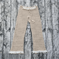 Cotton Crochet Cowrie Shell Beach Pants