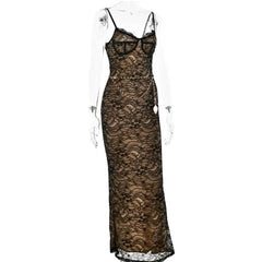 Lace Corset Style Bodycon Dress With Waist Belt