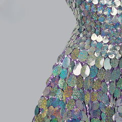 Shell Shaped Sequin Party Festival Mini Dress