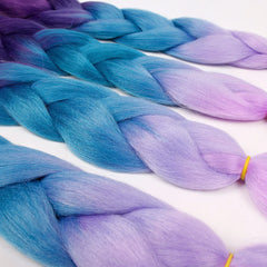 Multicolor Ombre Synthetic Hair Braiding Extensions