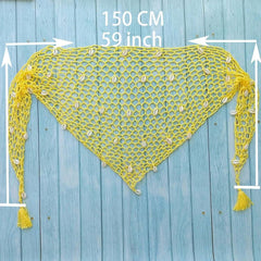 Crochet Cut Out Cowrie Shell Mini Beach Skirt - Ra The Boutique -  - #tag1# - #tag2#