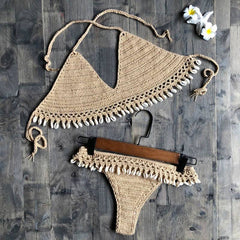 Cotton Crochet Cowrie Shell Bikini