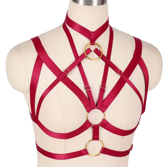 Always Strapped Festival Bra Harness Top – Adjustable Metal Hardware Harness for Bold Looks