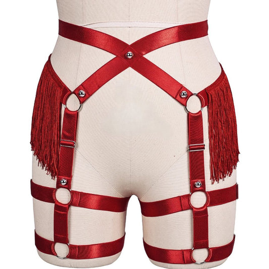 Always Strapped Festival Harness Garter Belt with Fringe