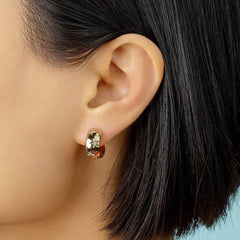 Diamante Embezzled Star Hoop Earrings