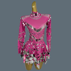 Mirror Shine Sequin Festival Mini Dress with Bodysuit – NEW Pink & Purple Colors!