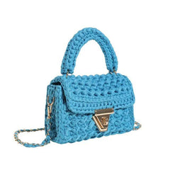 Crochet Woven Tassel Crossbody Bag