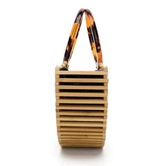 Bamboo and Resin Round Handle Bag