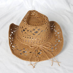 Raffia Cowboy Beach Sun Hat