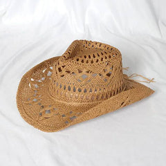 Raffia Cowboy Beach Sun Hat