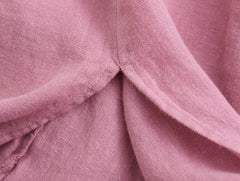 Cotton and Linen Twist Front Halter Neck Open Back Maxi Dress