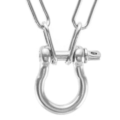 D Link Antique Coin Chain Necklace Stainless Steel