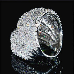 Diamante Jewel Encrusted Oversized Statement Cocktail Ring