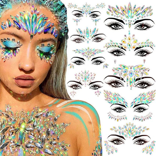 Fancy Festival Jewel Face and Body Decals